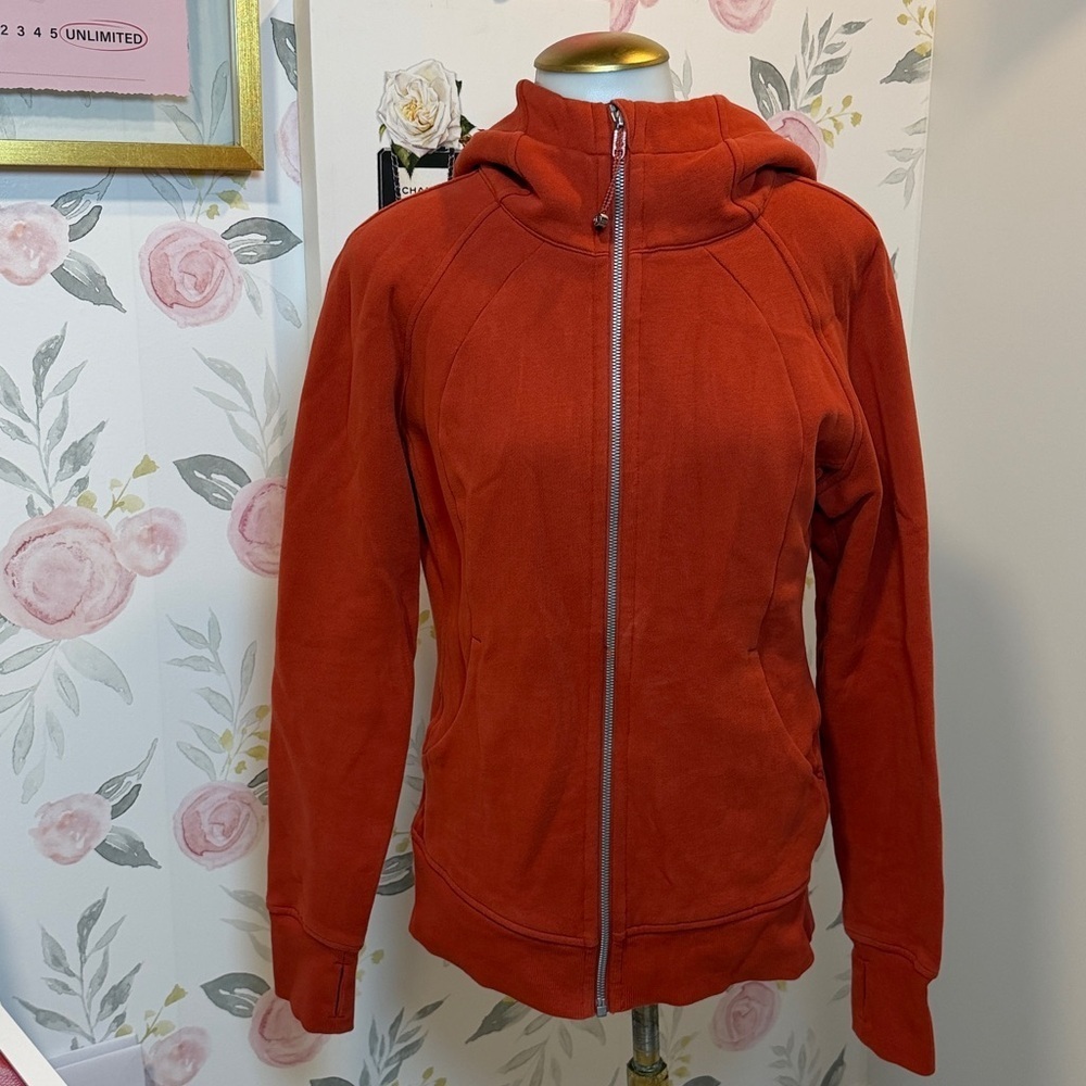 lululemon Scuba Fleece Cotton Jacket Zip up- Rusty Orange - Picture 2 of 7